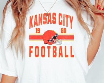 Comfort Colors Kansas City Football T-Shirt: Trendy Game Day Tee