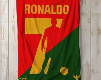 Manta de peluche de Cristiano Ronaldo CR7: regalo para los aficionados al fútbol de Portugal