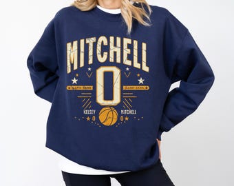 Indiana women’s Basketball Shirt, Vintage Style Comfort Colors Tee Mitchell with statistics