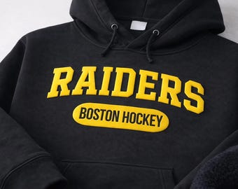 Hockey Romance Puff Hoodie, Embossed 3D Text Sweatshirt, Bookish Hockey Pullover, Enemies to Lovers Gift, Raiders hockey