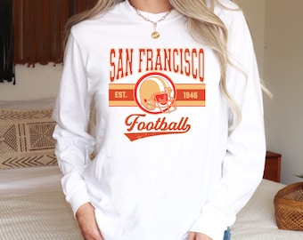Vintage San Francisco Football Long Sleeve Shirt, The Niners