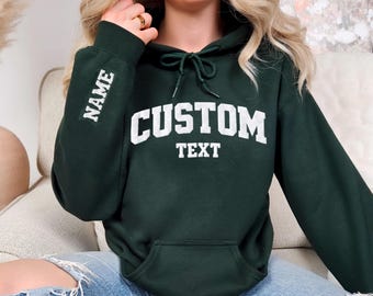 Custom Puff Embossed Sweatshirt, Adult & Youth, Personalized 3D Text Hoodie, Raised Name Sweater, Cozy Custom Pullover