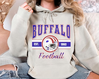 Retro Buffalo Hoodie, Spieltagsgeschenk, Vintage-Stil