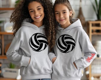 Personalized Volleyball Hoodie, Game Day Sweatshirt, Christmas Gift