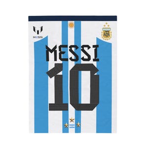 Messi Argentina Soccer Jersey Velveteen Plush Blanket image 9