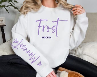 Minnesota Sweatshirt, Vintage Frost Crewneck, Minnesota Hockey Fan shirt, adult and youth Hockey Sweatshirt, Vintage Frost Sweatshirt