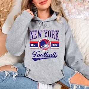 Vintage New York Football Hoodie: NY Fan Gift