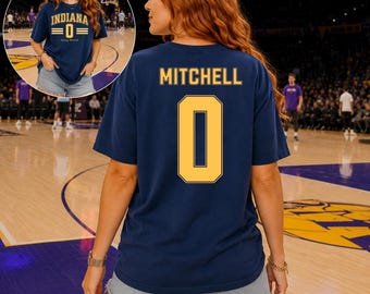 Indiana women’s Basketball Shirt, Vintage Style Comfort Colors Tee Mitchell