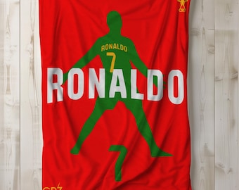 Manta de felpa de terciopelo de Cristiano Ronaldo CR7: regalo para aficionados al fútbol