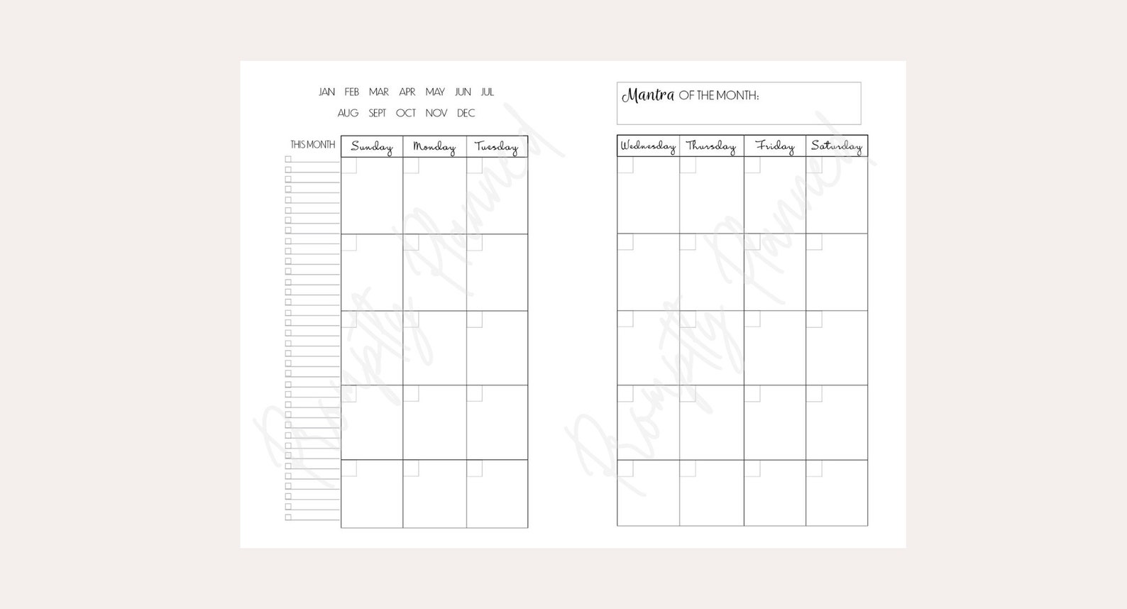 Physical Planner | Weekly Planner | Monthly Planner | Goals ...