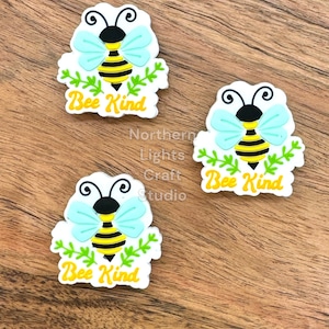 Bee Kind Focal, Be Kind Silicone Focal Bead, Be Kind Charm, Positivity and Encouragement Focal Bead, New Release