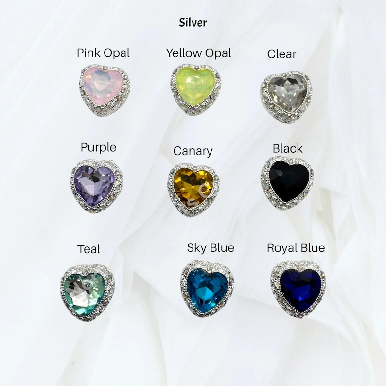 Silver Metal Alloy Heart Bead - 1pc. image 4