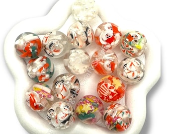 Christmas Confetti Resin 16mm Bead Mix - 20 pc.