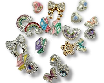 Metal Alloy Metal Beads - Books, Rainbows, Butterflies, Flowers, Bows, Heart Metal Beads - Read Description -Fits Pen