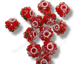 Sugar Cherry Beads - 4pcs.