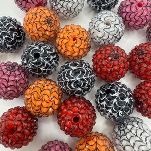 20mm Halloween Rhinestone Acrylic Bead Mix - 10 pc