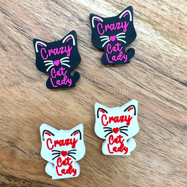 Crazy Cat Lady Silicone Focal Bead