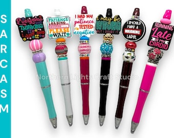 Beaded Sarcasm Pen, Sarcastic Pens, Everyone Was Thinking It, Patience Loading, Had My Patience Tested, I May Be Wrong, Warning Label