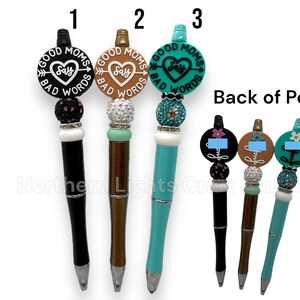 Swear Word Pens, Good Moms Say Bad Words, Sarcastic Pen, Beaded F*ck Pen, Bad Words Pens, Bad Language, Naughty Word Beads