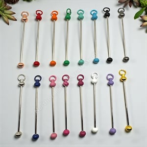 Beadable Keychain Bars - 10 pcs.