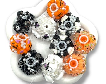 Acrylic Charm Halloween Sugar Beads 20mm - 3 pcs.