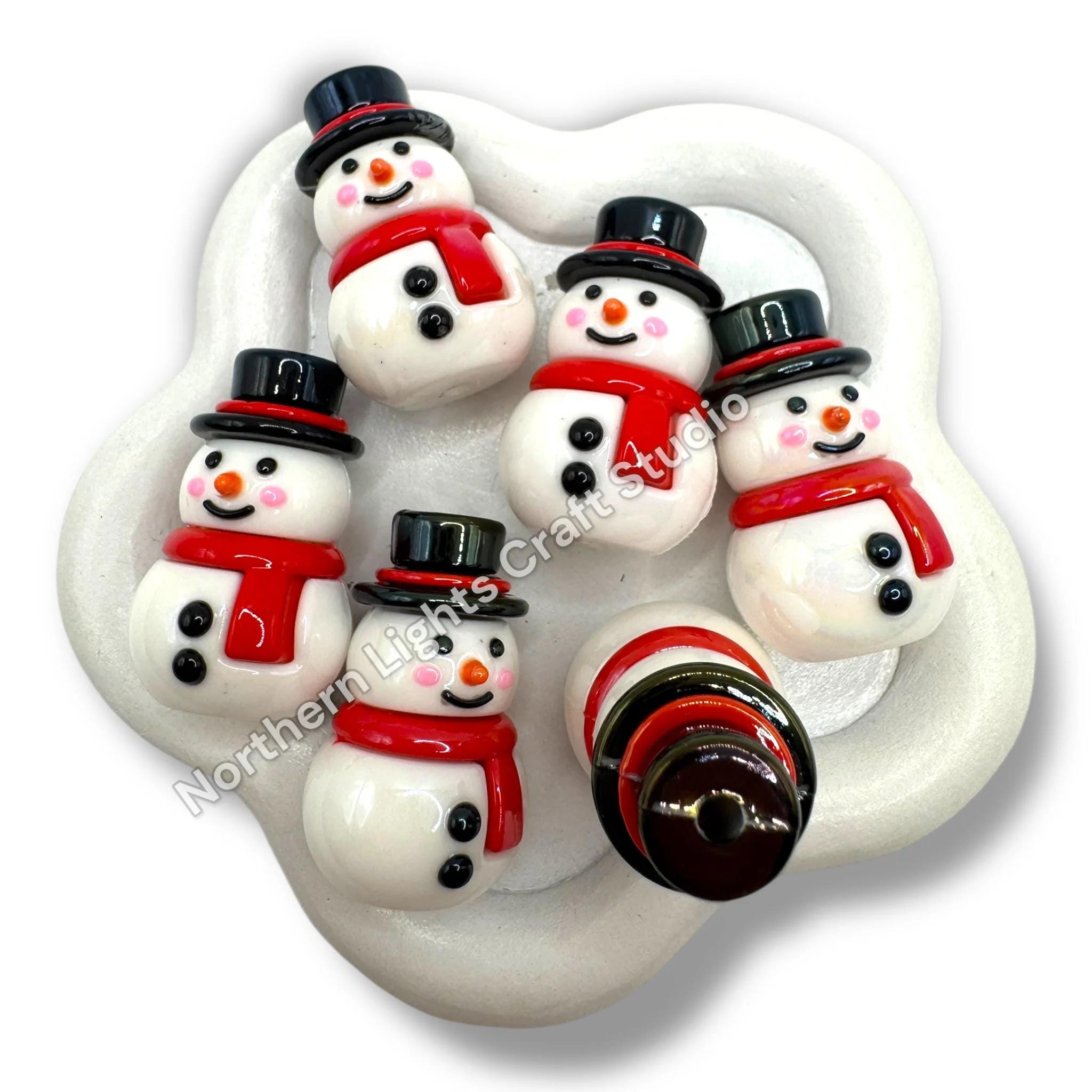 Snowman Pvc 3D Rubber PVC Snowman Focal Bead - 1 Pc. - Etsy