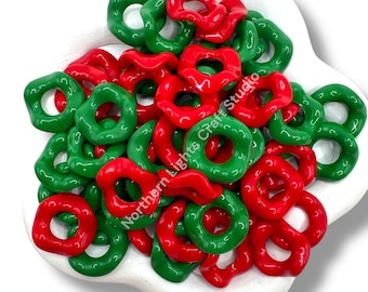 Christmas Wavy Spacer 16mm Mix of 50 pcs.