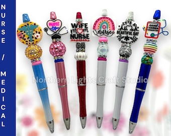 Custom Beaded Nurse Pen, Gifts for Nurses, Glam Nurse Pen, Fancy Nurse Pen, Nurse Life Pen, It's a Beautiful Day To Save Lives Pen