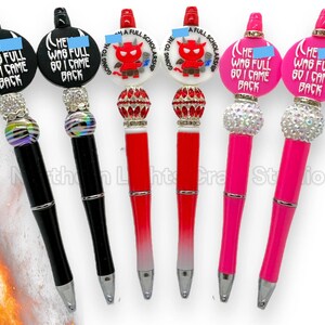 Custom Beaded Sarcastic Pen