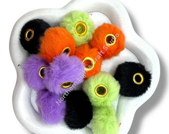 Halloween Color 20mm Fuzzy Spacer Mix- 20 pc.