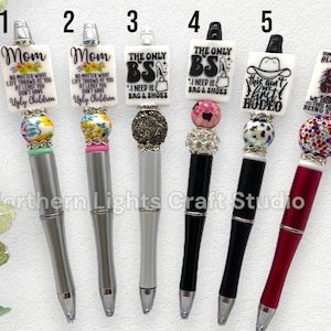 Sarcastic Pens, Custom Beaded Pens, Humorous Gift, Funny Pens, Funny Bead Pens, Beaded Sassy Pens, Sassy Pens, Humor Pens, Sarcasm Beads