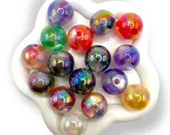 16mm Shiny Art Deco Glitter Beads -20 pcs.