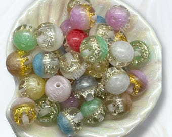 Crown Galaxy Luminous Luxury 16mm Beads -20 Pieces
