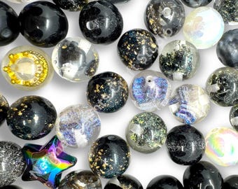 Starry Night Sky Premium Bead 16mm Resin Mix -20 pc.