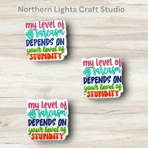 My Level of Sarcasm Depends on Your Level of Stupidity Focal, Sarcastic Focal Beads for Pens, New Release Focal