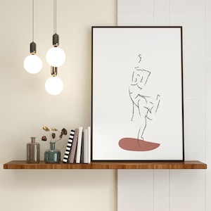 Poppy Dancer Wall Art, Minimalist Print, Classy Print, Classy Art, Wall Decor, Instant Download