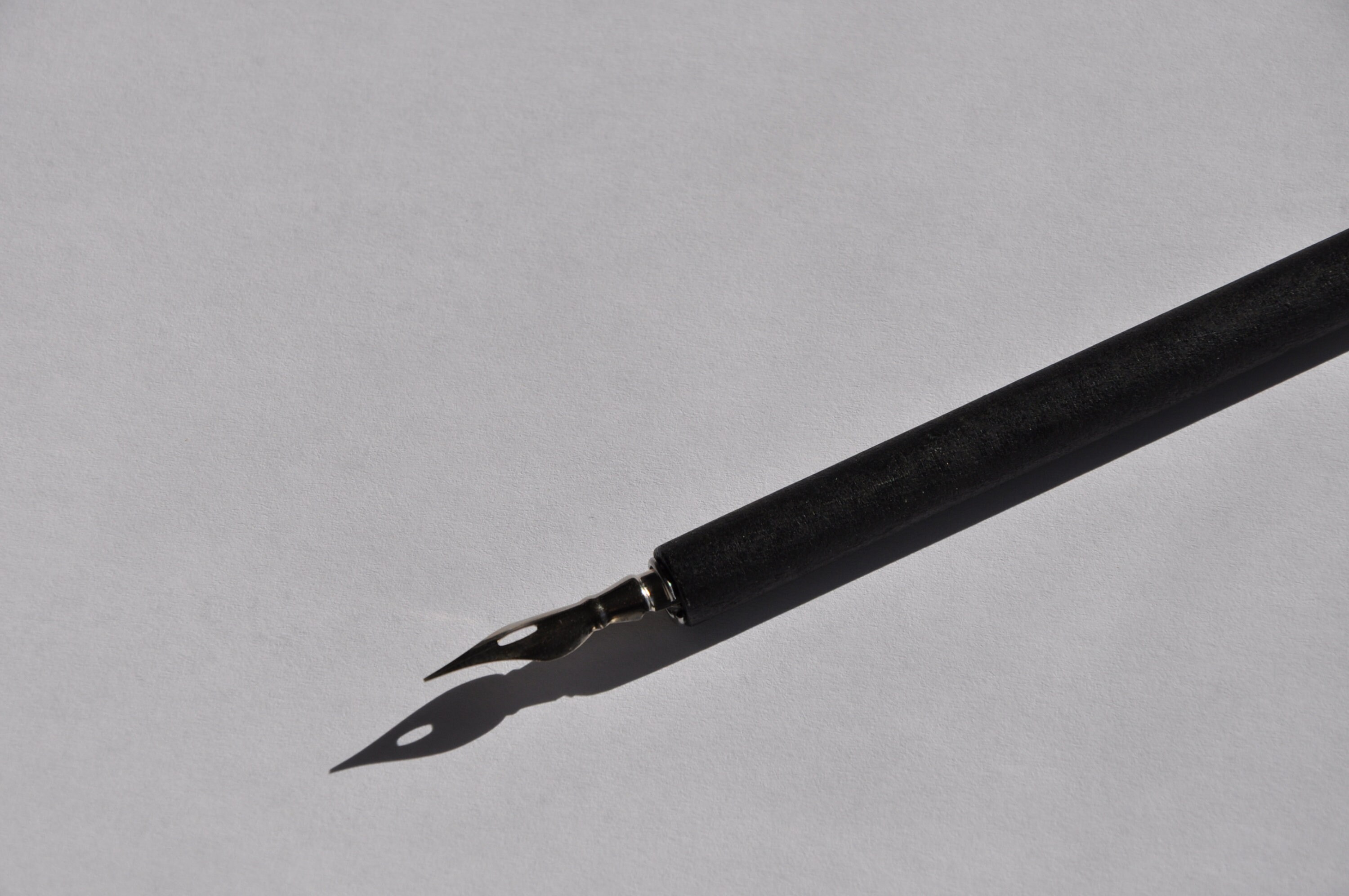 Calligraphy wooden pen with black nib