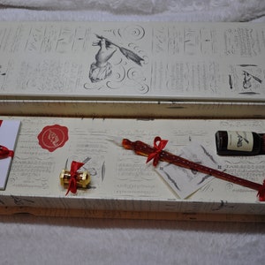 Kalligrafie Set met glazen pen in bordeaux & Accessoires 0396