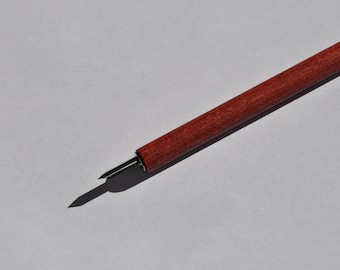 Calligraphy wooden pen with brown nib