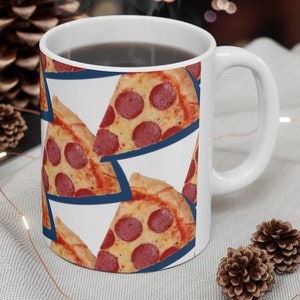Pizzatasse, Pizzaliebhaber, Geschenk für Pizzaliebhaber, Lustige Pizza Keramik Teetasse