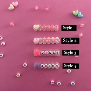 Personalized Resin Hair Clip