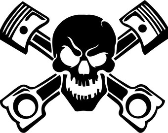 Boat Truck Motorcycle Tank Harley Graphics Decals Stickers Pistons Skull 2-SET Boat Truck Motorcycle Tank Harley Graphics Decals Stickers Pistons Skull 2-SET