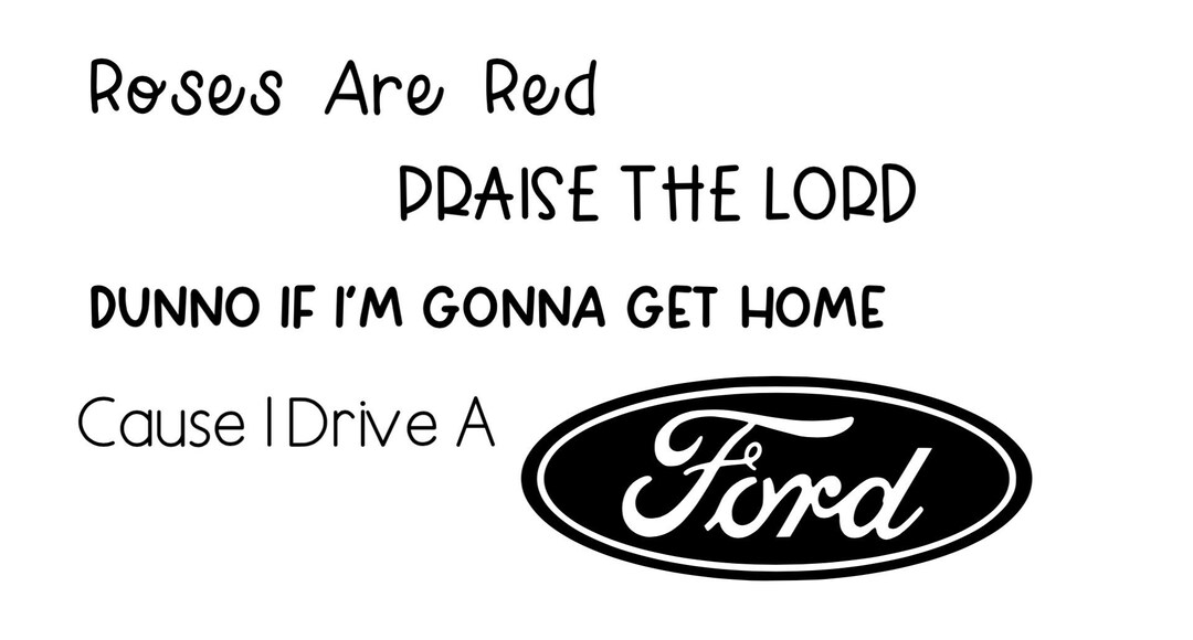 Funny Ford Decal Etsy