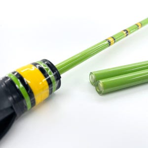 Handmade Unique flowerstick "Green variant", Full Fiberglass Set