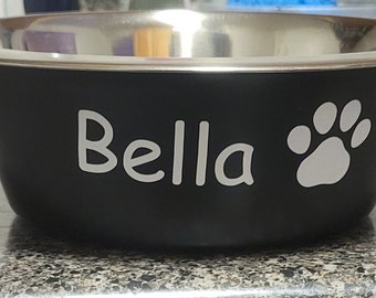 Personalized dog bowl, stainless steel dog bowl