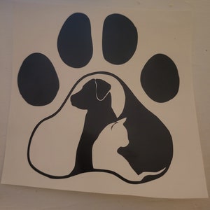Cat And Dog Decal | Vinyl Car Decal | Window Decal | Laptop decal | Vinyl Sticker