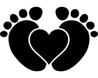 Baby Footprint Decal | Vinyl Car Decal | Window Decal | Laptop Decal | Vinyl Sticker