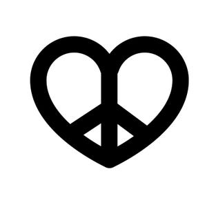 Heart Peace Sign Decal | Vinyl Car Decal | Window Decal | Laptop Decal | Vinyl Sticker