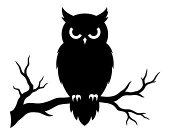 Spooky Owl Decal | Vinyl Car Decal | Window Decal | Laptop Decal | Vinyl Sticker