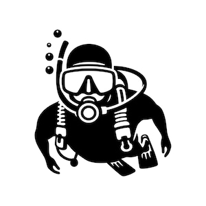 Scuba Diver Snorkeling Decal | Vinyl Car Decal | Window Decal | Laptop Decal | Vinyl Sticker